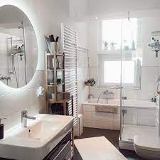 Badezimmer Runder Spiegel Dusche Badewanne Altbau Bathroom Mirror Bathroom Bathroom Design