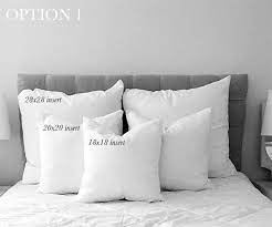 Decorative Pillow Size Guide For Full Beds Bed Pillow Sizes Pillow Size Guide Bed Pillows