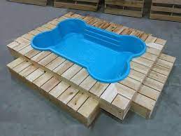 Bone Pool Deck Kit Dog Swimming Pools Plastic Dog Pools Dog Playground Dog Park Equipment Dog Swimming Pools