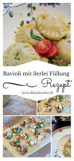 Selbstgemachte Ravioli Mit Dreielei Fullung Rezept Ravioli Rezepte Hausgemachte Ravioli