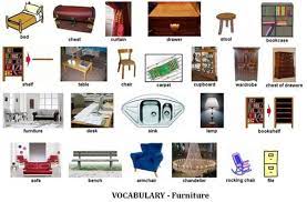 Furniture Vocabulary 250 Items Illustrated Eslbuzz Learning English Room Book Living Room Chairs Dining Room Furniture