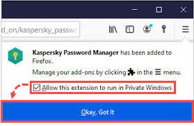 How To Install The Kaspersky Password Manager Extension In The Private Browsing Mode