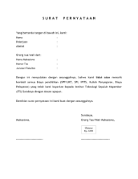 Surat Pernyataan Telat Bayar Spp Bop Ukt Krs1