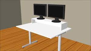 Desktopp Xxl Fur Malm Schreibtische Von Ikea Animiertes Video Von New Swedish Design Aufbau Des Monitorsta Ikea Mobel Galant Schreibtisch New Swedish Design
