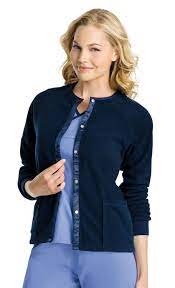 Fleece Snap Closure Jacket Scrub Jackets Fleece Jacket Womens Jackets