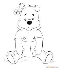 How To Draw Winnie The Pooh Step By Step Drawing Tutorials For Kids And Beginners Winnie The Pooh Drawing Easy Disney Drawings Disney Drawings