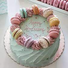 Macarons Cake Macaron Cake Birthday Cake Decorating Cute Birthday Cakes