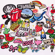 Butie 42pcs Embroidered Patch Sew On Iron On Patches Applique Accessories Assorted Size Decoration Patches Embroidered Patches Iron On Patches Jean Jacket Vest