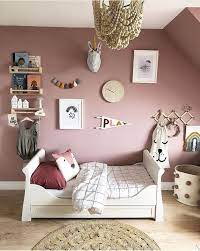 Gorgeous Pink Toned Girls Bedroom Features Custom Droplet Garland By Velveteen Babies Soft Neutr Pink Bedroom For Girls Dusty Pink Bedroom Pink Bedroom Walls