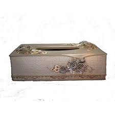 Sharel Rectangle Decorative Tissue Dispenser Elegant Pearl Facial Tissue Box Cover With 3d Floral Design Facial Tissue Box Tissue Box Covers Tissue Boxes