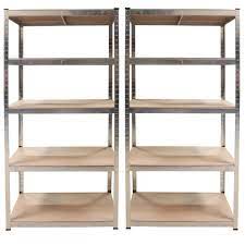 2 X Steckregal 180x90x40 Cm Kellerregal Lagerregal Regal Werkstattregal Metall Kellerregal Keller Regale Steckregal