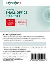 Activation Code For Kaspersky Small Office Security 3 For Personal Computer
