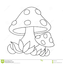 Illustration About A Sketch In Black And White Of Mushrooms Illustration Of Sketch Mushroom Child Art Drawings For Kids Mushroom Drawing Art Drawings Simple