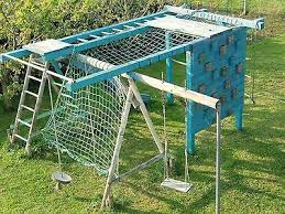 Klettergerust Kinderrutsche Schaukel Kletterwand Kinderspielplatz Garten Hinterhof Spielplatz Kinderspiel Im Freine