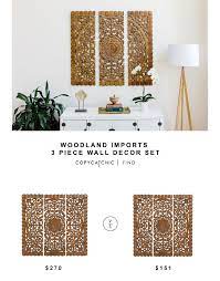 Woodland Imports 3 Piece Wall Decor Set Copycatchic Wall Decor Wall Decor Set Indonesian Decor