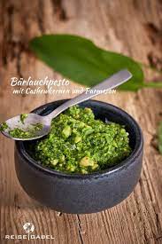 Barlauchpesto Mit Cashewkernen Und Parmesan Rezept Reisegabel Recipes Rezepte Rezepte Barlauchpesto Und Parmesan