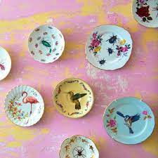 How To Decorate China Plates Vintage Crafts Decoupage Plates Plate Crafts