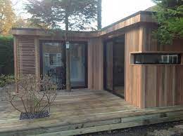 L Shape Contemporary Garden Room Homeschoolingroom Cabana Rustica Arquitetura Casas