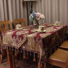 Wine Red Europe Classic Elegant Table Cloths For Home Dinning Table Decoration Custom Vintag Roupas De Mesa Toalhas De Mesa De Jantar Decoracao Elegante Casa
