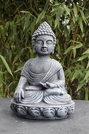 Buddha Figur In Schiefergrau Deko Statue Steinfigur Garten Frostsicher Garten Ideen Gestaltung Garten Deko Garten Dekorat Steinfiguren Garten Buddha Figur Und Deko Natur