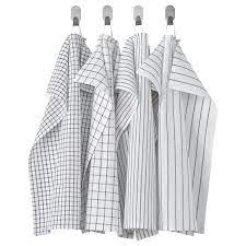 Rinnig Torchon Blanc Gris Fonce A Motifs 45x60 Cm Ikea White Towels Dish Towels Ikea