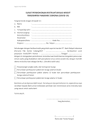 Https Pinjaman Bri Co Id Docs Form Permohonan Restrukturisasi Kredit Terdampak Covid19 Sme Pdf