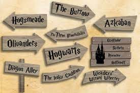 To Get In The Mood For A Perfect Harry Potter Themed Party Those Signs Will Give The Direction To All M Harry Potter Sign Harry Potter Decor Harry Potter Etsy