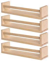 Amazon Com Set Of 4 Ikea Wooden Spice Rack Nursery Book Holder Kids Shelf Kitchen Bathroom Accessory Storage Orga Wooden Spice Rack Ikea Spice Rack Spice Rack