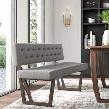 Upholstered Dining Bench Free Shipping Over 35 Wayfair Define urban living with the artisan prairie upholstered dining bench while surrounding oneself in a modern environment, refurbished building or studio/loft.