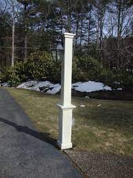 6 X 6 Decorative Side Mount Lamp Post With A Fluted Base Lantern Post Outdoor Lamp Posts Post Lights
