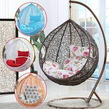 Xxl Hangesessel Mit Gestell Vogelnest Von Elfnick Fur 2 Personen Inkl Polster D Braun Amazon De Garten Hangesessel Mit Gestell Gartenmobel Design Polster