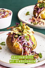 Grillkartoffel Mit Gewurzgurken Rezept Grillkartoffeln Gewurzgurken Rezepte