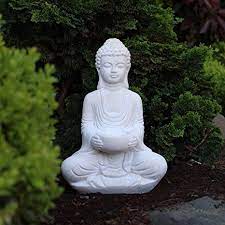 Buddha Deko Figur Aus Stein Sitzend 30cm Skulptur Mit Teelichthalter Fur Wohnzimmer Oder Garten Garten Ideen Gestaltung Ga Statuen Buddha Figur Steinfiguren