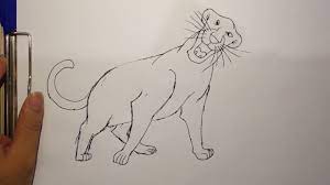 As mowgli gets older he is in great danger from shere khan. Bagheera How To Draw Bagheera From Jungle Book Quickly And Easy Youtube