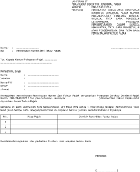 Surat Permintaan Aktivasi Akun Pengusaha Kena Pajak Contoh Seputar Surat