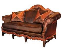 Old West Sofa With Leather Fringe At Bottom And High Back Looks Like Something Out Of An Ole Fic Southwestern Home Decor Ranch House Decor Western Home Decor