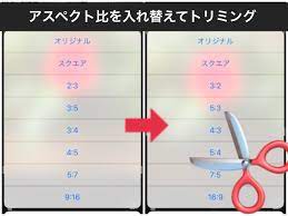 Iphone 写真 で アスペクト比を入れ替えて縦長を横長にor横長を縦長に切り抜く方法 水レンズ