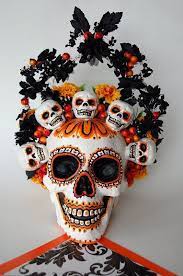 Large Day Of The Dead Halloween Skull Decoration By Sewhard 200 00 Halloween Skull Decorations Halloween Decorations Party Scary Halloween Party Decor Diy