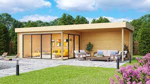 Gartenhaus Alu Concept 44 A Mit Anbau In 2021 Gartenhaus Haus Flachdach Gartenhaus