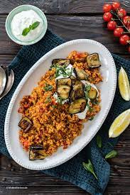 Bulgur Mit Tomaten Auberginen Und Joghurt Rezept Leckere Vegetarische Gerichte Rezepte Ottolenghi Rezepte