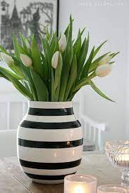 Spring Craft Ideas Floral Arrangements Black And White Vase White Vases Black And White Decor