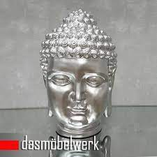 Grosser Buddha Kopf Figur Feng Shui Deko Lotus Asia Frostsicher Garten 081 Silber In Mobel Amp Wohnen Dekoration Dekofiguren Ebay Statue Buddha Feng Shui