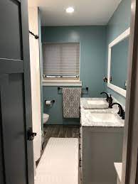Our Finished Bathroom With Paint Color Sherwin Williams Interesting Bathroom Color Schemes Bathroom Paint Colors Sherwin Williams Bathroom Inspiration Modern 20+ chic paint colors to transform your bathroom.