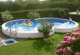 Die Becken Konnen Frei Aufgestellt Teilversenkt Oder Ebenerdig Eingebaut Werden Stahlwand 0 6 Mm Stark Bei Beckenhohe 150 Cm Pool Gartenpools Pool Terrasse