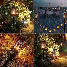 Solar Garten Flammen Fackeln 96 Led Bis Dawn Automatische Ein Aus Licht Sensor Spotlight Gartenleu Solarleuchten Garten Partybeleuchtung Solarlampen Garten