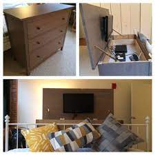 Ikea Hacking Hemnes Dresser Into End Of Bed Tv Unit Ikea Ikea Hack Hemnes