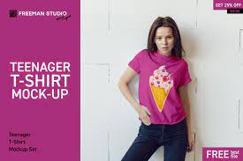 To use these psd template you need adobe photoshop. Teenager T Shirt Mock Up Set Creative Photoshop Templates Creative Market