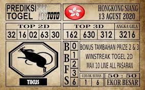 Prediksi Hongkong Siang Hari Ini 13 Agustus 2020 13 Agustus 23 Oktober Asia Tenggara