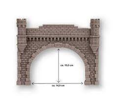 Vom tunnelportal west zum tunnelportal ost unterqueren kiesbergtunnel und burgholztunnel mit einer länge von knapp 1000 m bzw. Noch 58271 Tunnel Portal Spur H0 2 Gleisig 21 5x17 5cm Ebay