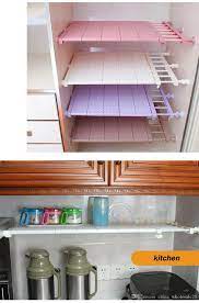Adjustable Kitchen Organizer Plastic Dish Rack Closet Storage Shelves Space Savi Wall Mounted Kitchen Storage Kitchen Organization Adjustable Closet Organizers